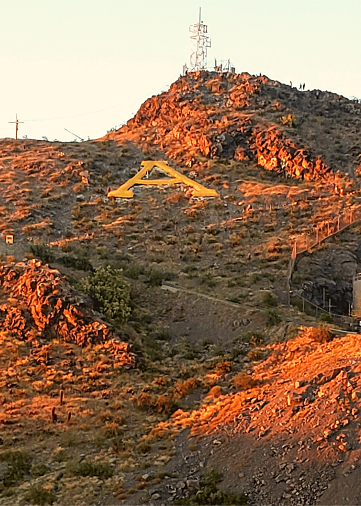 "A" Mountain hillside