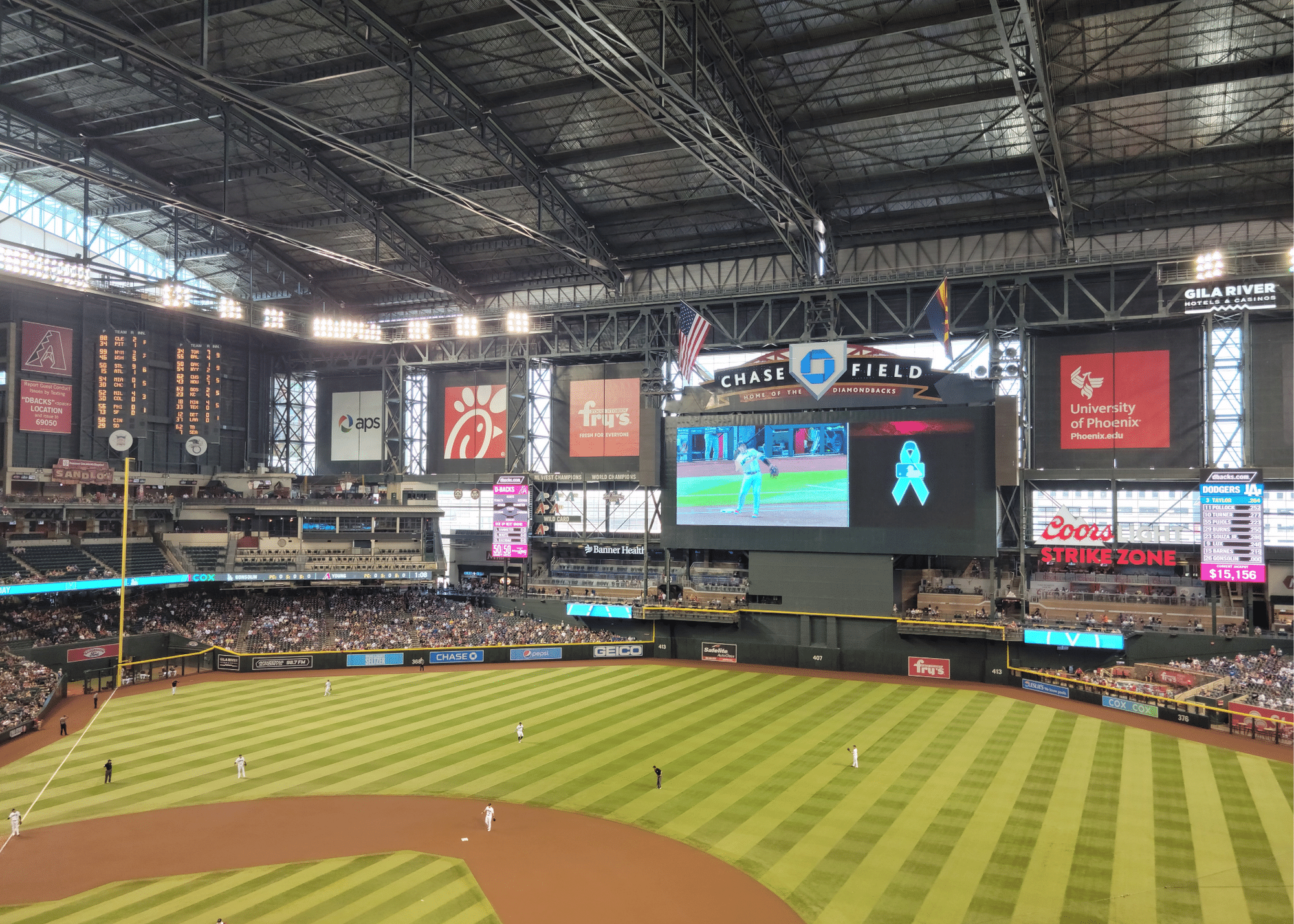 Baseball diamond at Chase Field - Home of the Arizona Diamondbacks