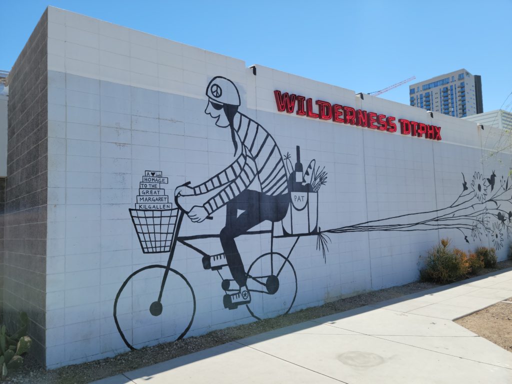 Mural on wall of Arizona Wilderness Brewing Company in downtown Phoenix