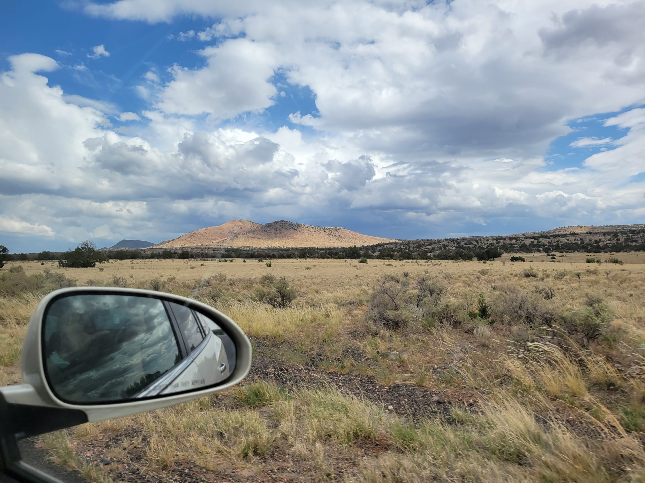 A view of the Arizona desert from a car window