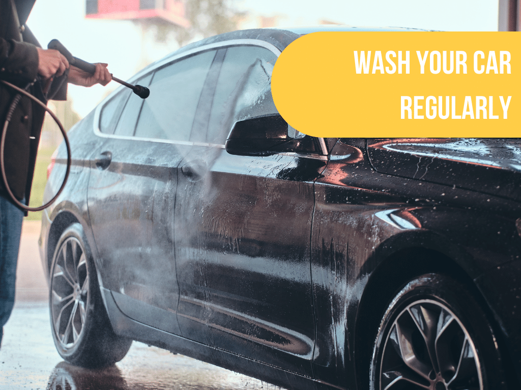 Car getting washed for regular car maintenance in Arizona