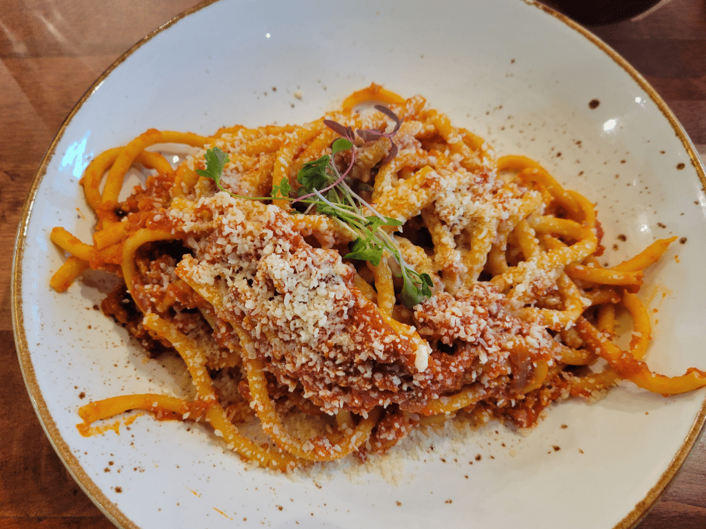 Pasta at Bartolo's in Park City, Utah