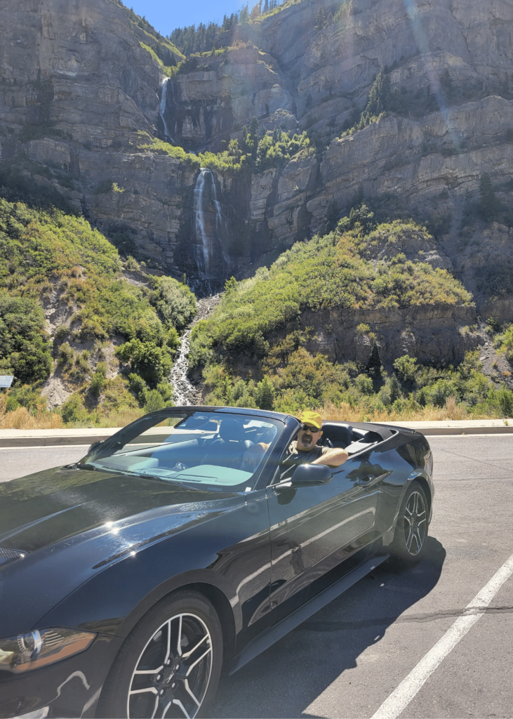 Convertible mustang for a Park City summer getaway