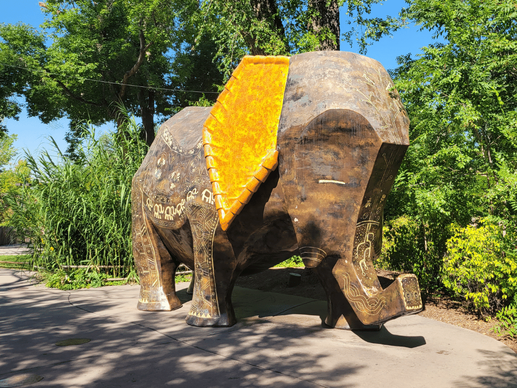 Elephant sculpture at Hogle Zoo in Salt Lake City, Utah