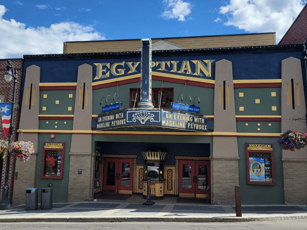 The Egyptian Theater on historic Main Street in Park City, Utah