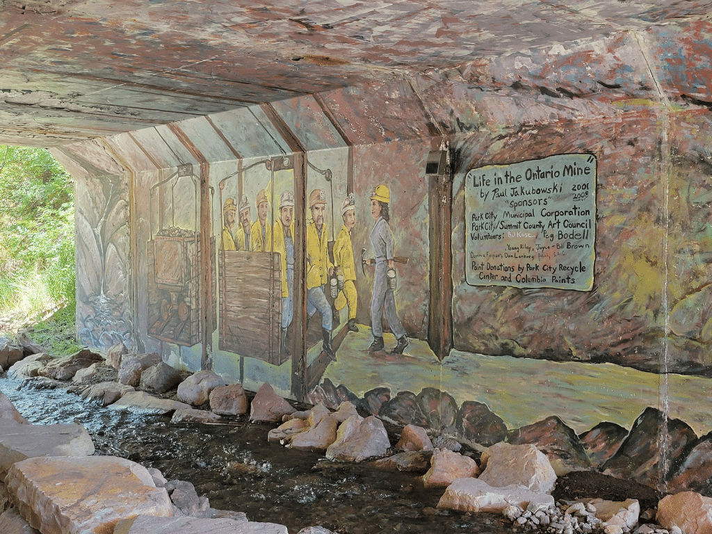 Underpass art on the Poison Creek trail in Park City, Utah